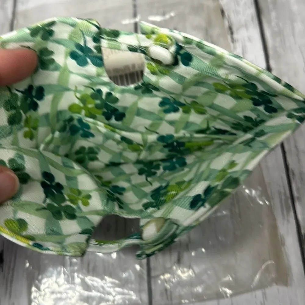 LONGABERGER 2002  LOT‎ of LUCK Lucky You Basket SHAMROCK Liner #2152249 - NIP